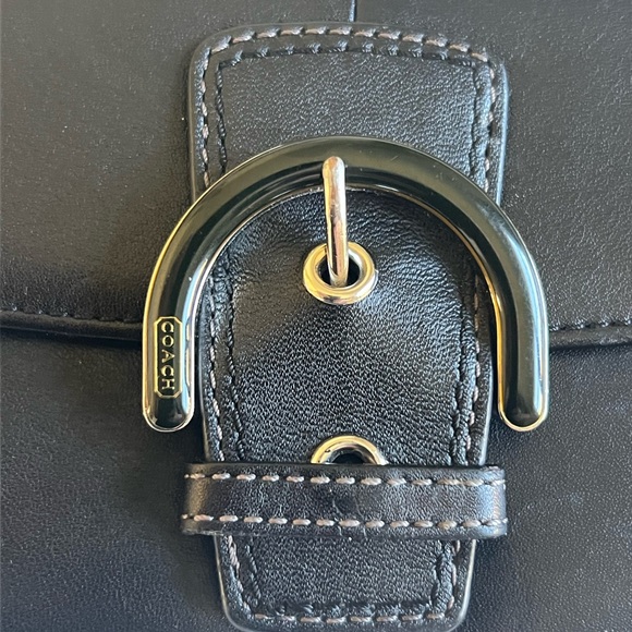 Coach Black Leather Wristlet Clutch - Picture 2 of 5